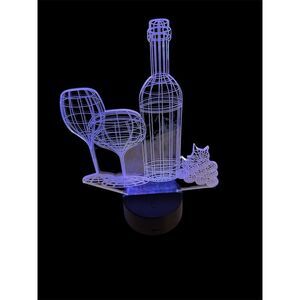 Lampeez 3D Lamp Wine Glasses Grapes LED Lighted Display - LZ1098A WINE‎
